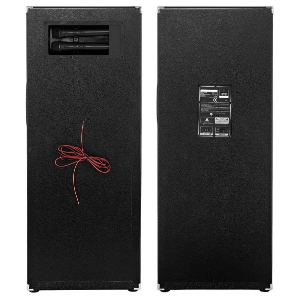 Set Boxe Active Profesionale 2000W, microfoane Wireless, Conectivitate ...