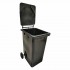 Pubela mobila din plastic 240 l neagra