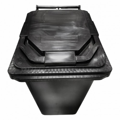 Pubela mobila din plastic 240 l neagra
