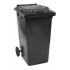 Pubela mobila din plastic 240 l neagra